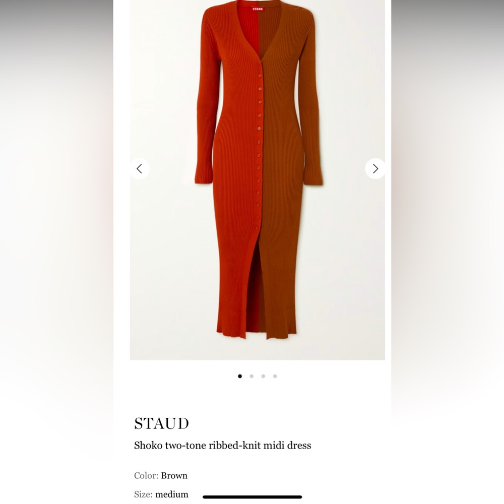 STAUD Soko Colorblock dress